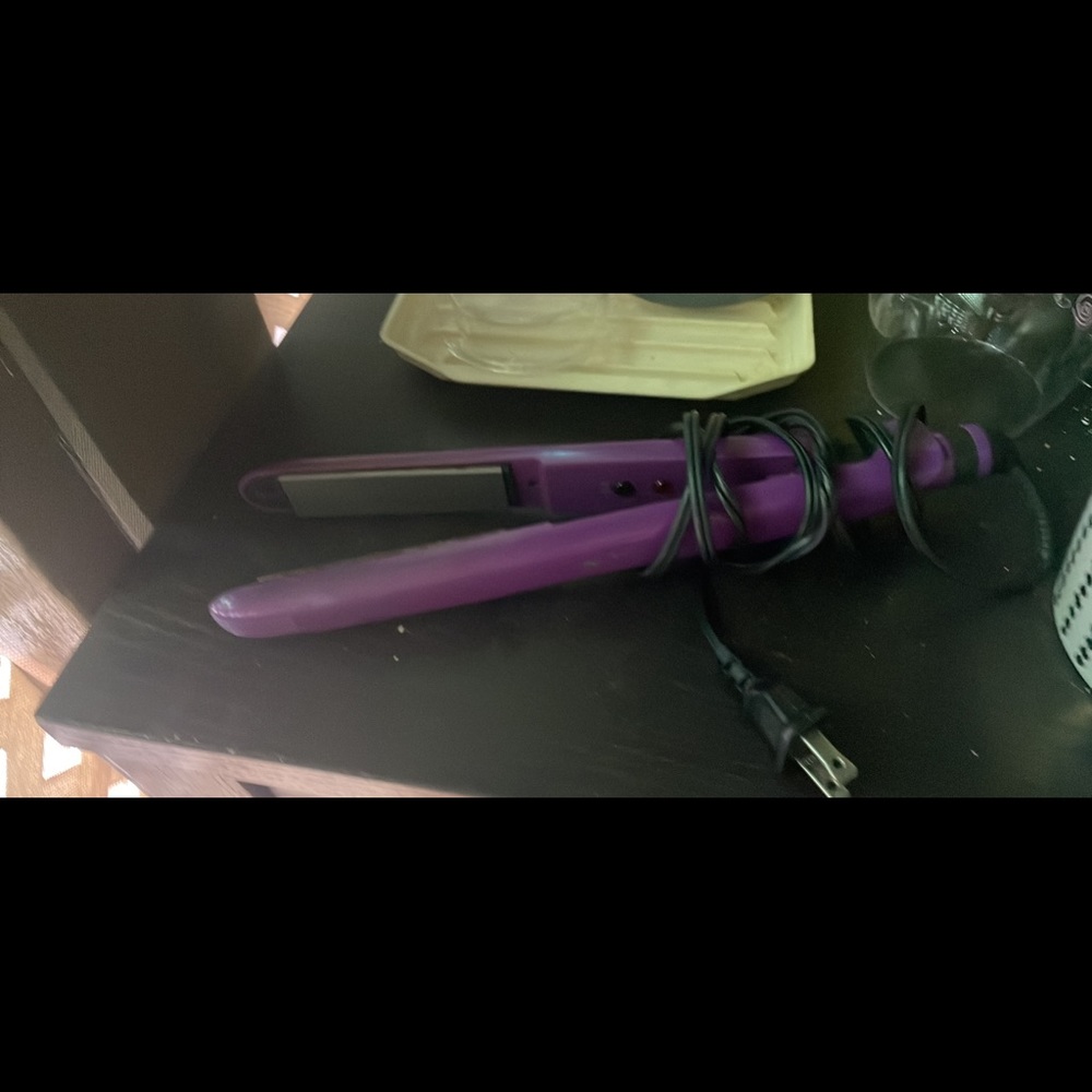 Purple hair straightener